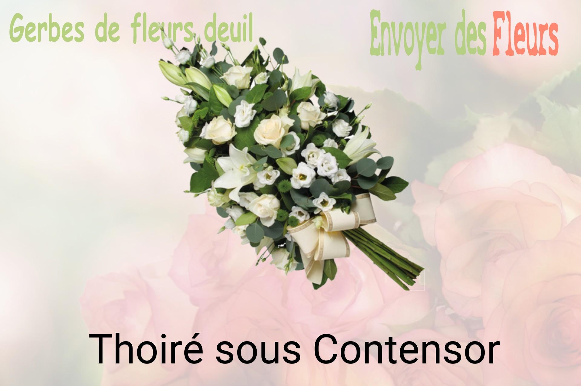 Gerbe de fleurs de deuil livrée à Thoiré-sous-Contensor